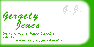 gergely jenes business card